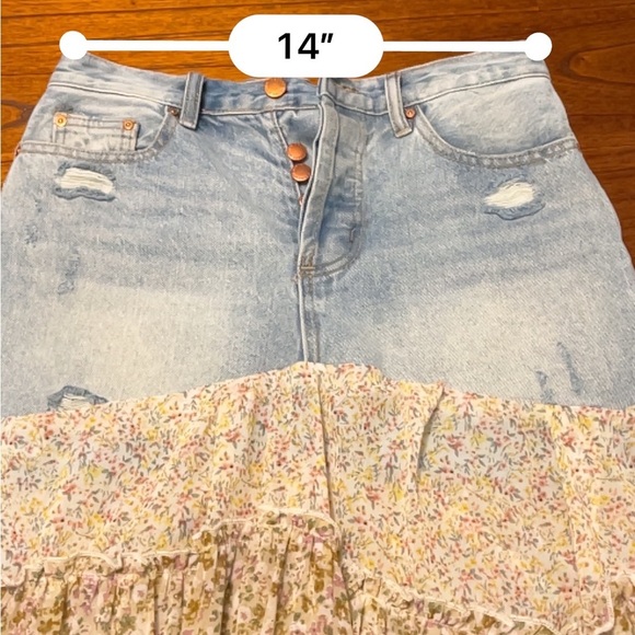 Repurposed skirt—velvet heart shorts/gigio top.  Unique! - Picture 4 of 5